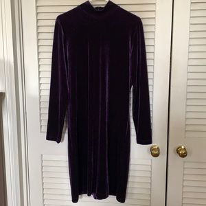 Nicole Summers purple velvet mini dress size M